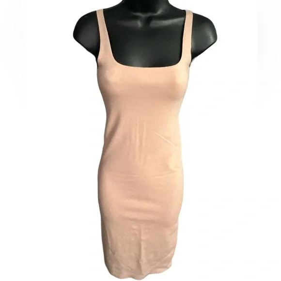 FOREVER 21 Blush Sleeveless Bodycon Midi Dress NWOT - Picture 2 of 7